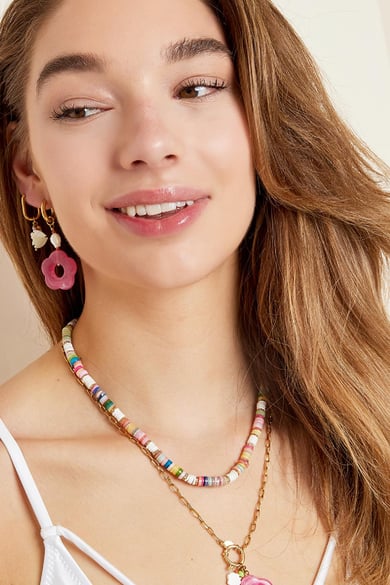 Colourful necklace - Beach collection Multi Stainless Steel h5 Picture3